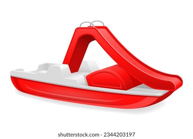 pedal boat bike for walking on the water vector illustration isolated on white background