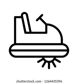 Pedal boat vector, Watercraft line design icon editable outline