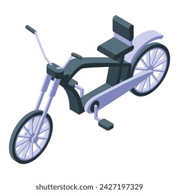 Pedal chopper icon isometric vector. Biker ride. Vehicle sport