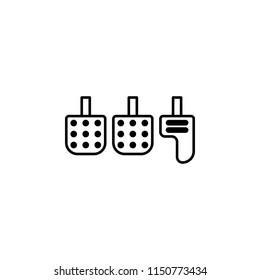 pedal icon. Element of motor sport icon for mobile concept and web apps. Thin line pedal icon can be used for web and mobile