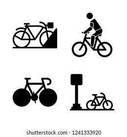 pedal icon set about bicycle vector set