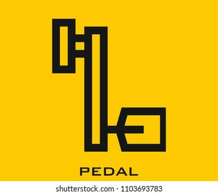 Pedal icon signs