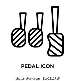 Pedal icon vector isolated on white background, Pedal transparent sign , linear symbol and stroke design elements in outline style