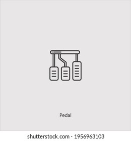 pedal icon vector isolated on white background