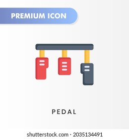 pedal icon for your website design, logo, app, UI. Vector graphics illustration and editable stroke. pedal icon flat design.