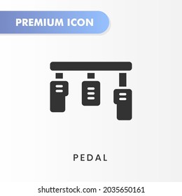 icono de pedal para el diseño de tu sitio web, logotipo, aplicación, interfaz de usuario. Ilustración gráfica vectorial y trazo editable. diseño de glifos de icono de pedal.