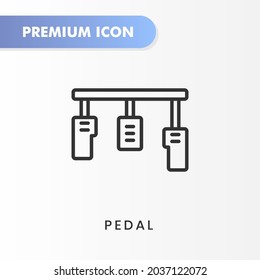 Pedalsymbol für Ihr Webdesign, Logo, App, UI. Vektorgrafik-Illustration und bearbeitbarer Strich. Pedalsymbol-Umriss-Design.