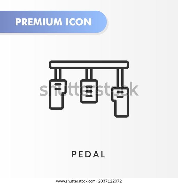 pedal icon for your website design, logo, app,\
UI. Vector graphics illustration and editable stroke. pedal icon\
outline design.