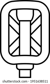 A pedal isolated vector illustration.