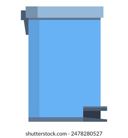 Pedal trash can isolated, home accessories concept