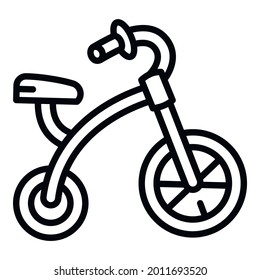 Pedal tricycle icon. Outline pedal tricycle vector icon for web design isolated on white background