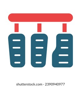 Pedal Vector Glyph Two Color Icon For Personal And Commercial Use.
