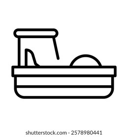 pedalo icon Black and white logo