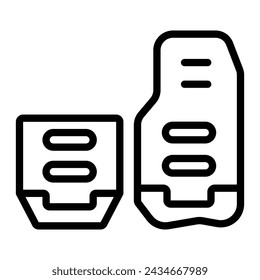 Pedals Vector Line Icon Design