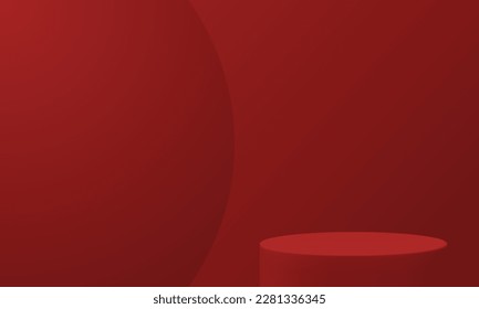 Pedestal cylinder 3d pillar basic construction event celebration award arena realistic vector illustration. Podium architecture platform minimal showcase for product advertising premium presentation