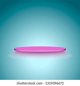 pedestal for the display of jewels, perfumery, shoes and other items. Gradient Background.