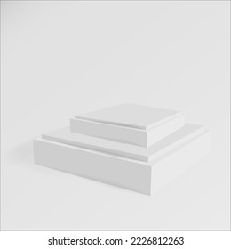 Pedestal for display. Platform for design. Realistic 3D empty podium