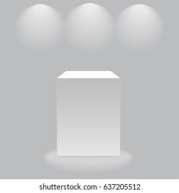 Pedestal for display. Realistic 3D empty podium