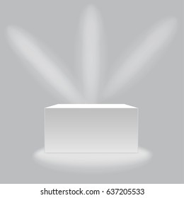 Pedestal for display. Realistic 3D empty podium