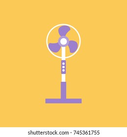 Pedestal Fan Vector Isolated Yellow Background Stock Vector (Royalty ...