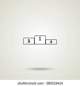Pedestal flat icon. 