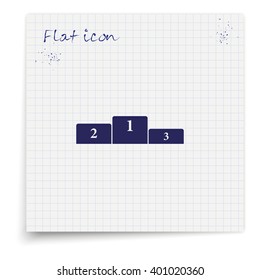 Pedestal flat icon. 