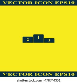 Pedestal flat icon. 