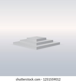 pedestal geometric stage vector object