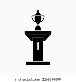 Pedestal Icon. Base, Podium Symbol.
