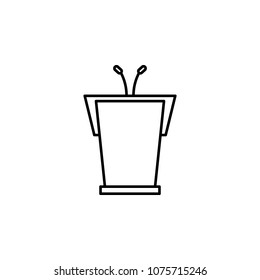 pedestal icon. Element of crime and punishment for mobile concept and web apps icon. Thin line icon for website design and development, app development. Premium icon on white background