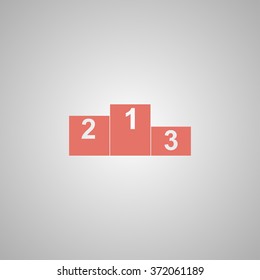 Pedestal icon. Flat design style modern vector illustration. 