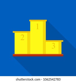 Pedestal icon. Flat illustration of pedestal vector icon for web