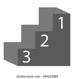 Pedestal icon monochrome. Single education icon.