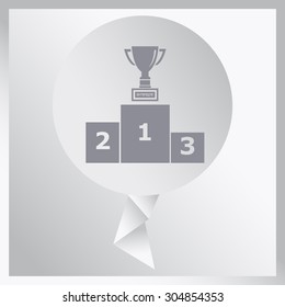The pedestal icon. Podium symbol.
