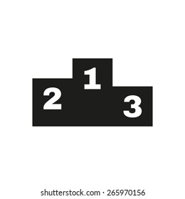 The pedestal icon. Podium symbol. Flat Vector illustration