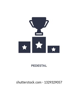 pedestal icon. Simple element illustration from free time concept. pedestal editable symbol design on white background. Can be use for web and mobile.