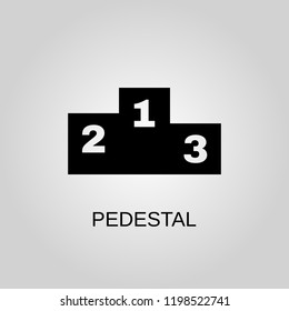 Pedestal icon. Pedestal symbol. Flat design. Stock - Vector illustration.