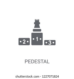 Pedestal icon. Trendy Pedestal logo concept on white background from Startup Strategy and Success collection. Suitable for use on web apps, mobile apps and print media.