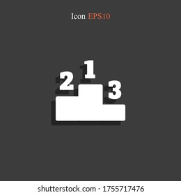 pedestal Icon. Vector illustration EPS 10.