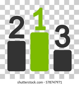 Pedestal icon. Vector illustration style is flat iconic bicolor symbol, eco green and gray colors, transparent background. Designed for web and software interfaces.