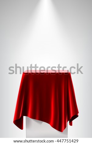 Pedestal with light source, vector illustration