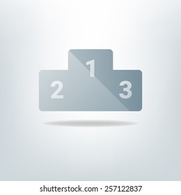 Pedestal material icon. Winning vector concept