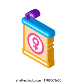 Pedestal Mike Icon Vector. Isometric Pedestal Mike sign. color isolated symbol illustration
