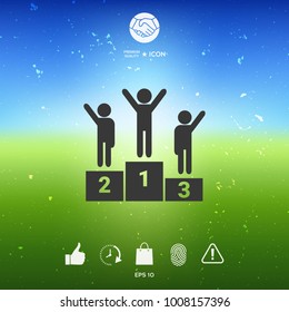 Pedestal podium icon