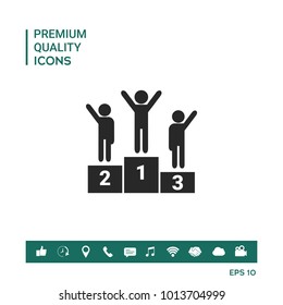 Pedestal podium icon