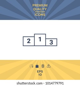 Pedestal, podium icon