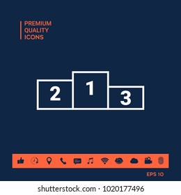 Pedestal, podium icon