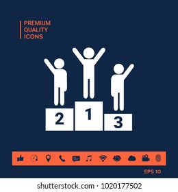 Pedestal podium icon