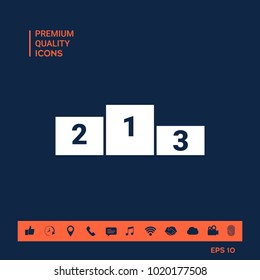 Pedestal podium - icon