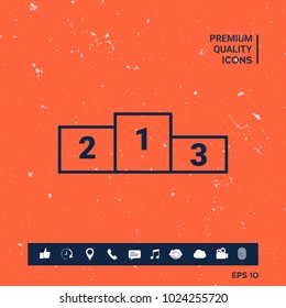 Pedestal, podium icon